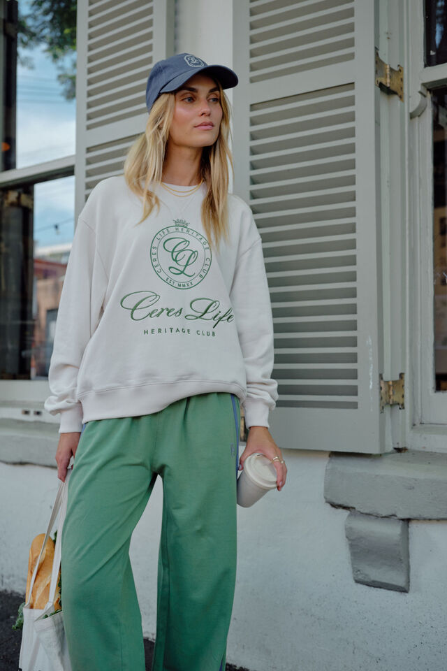 Romy Crew - Buff Pistachio Club Logo