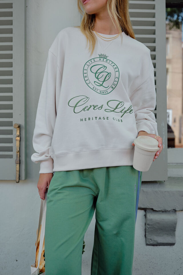 Romy Crew - Buff Pistachio Club Logo