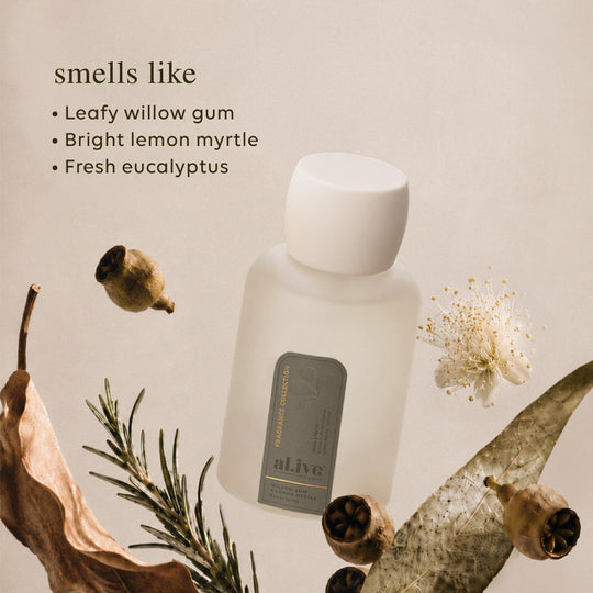 Room Spray - Willow Gum & Lemon Myrtle. Al.ive Body
