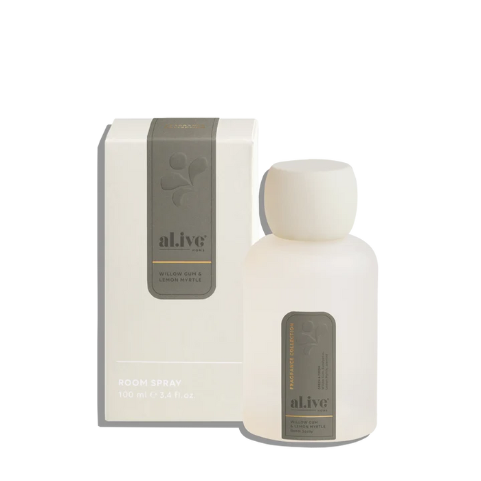 Room Spray - Willow Gum & Lemon Myrtle. Al.ive Body