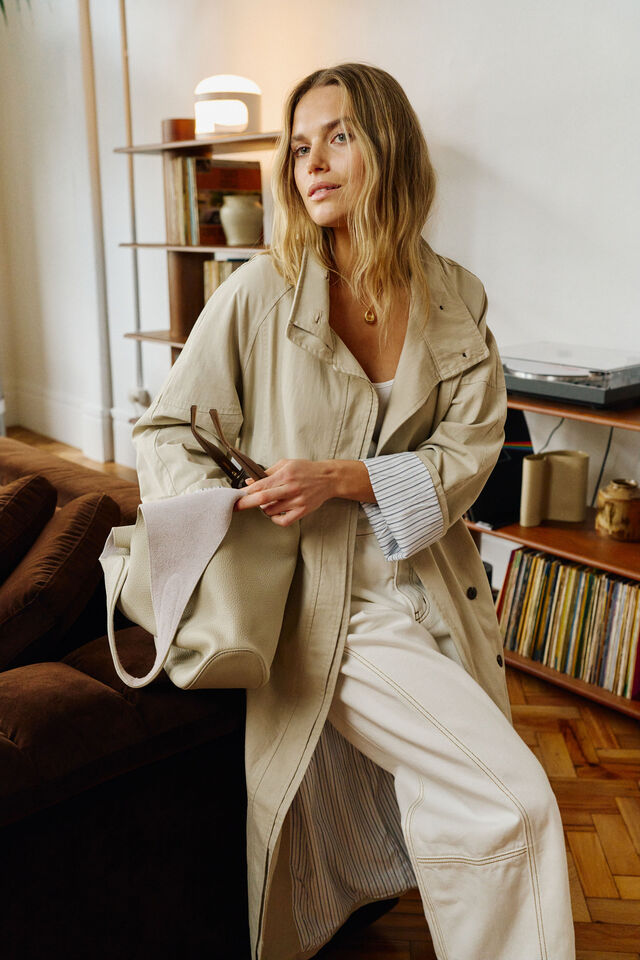 Rowan Longline Jacket - Stone. Ceres Life