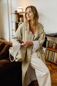 Rowan Longline Jacket - Stone. Ceres Life
