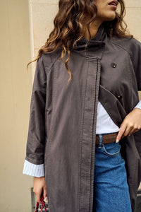 Rowan Longline Jacket - Tobacco Brown. Ceres Life