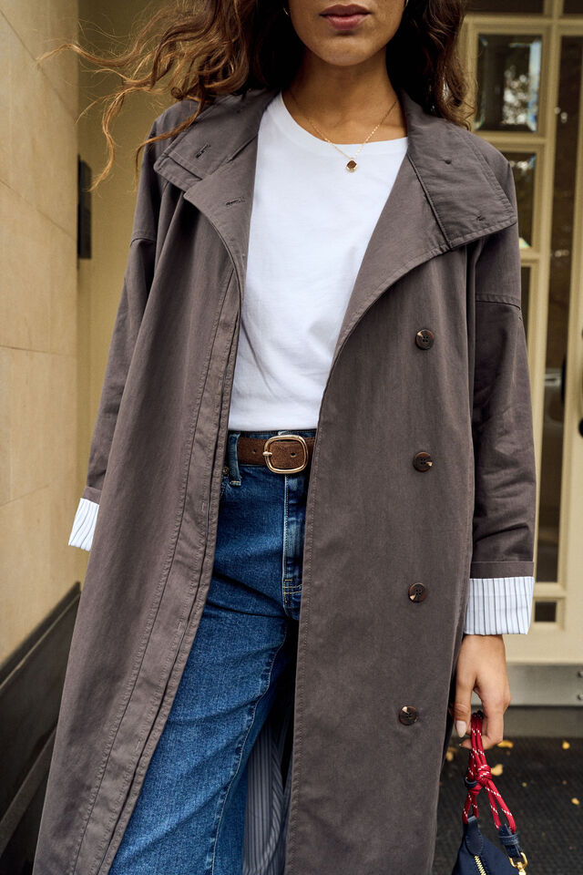Rowan Longline Jacket - Tobacco Brown. Ceres Life