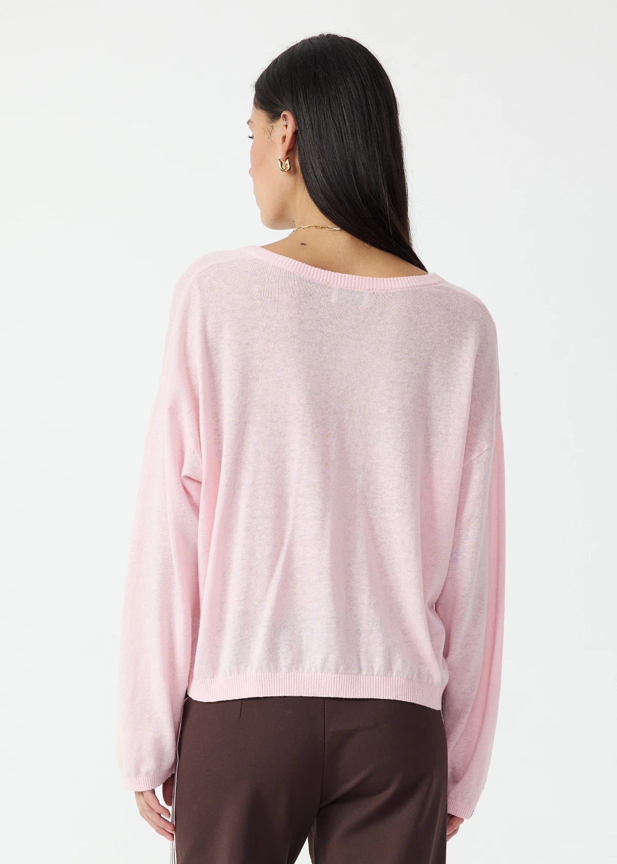 Rylee Knit Button Top - Rosewater