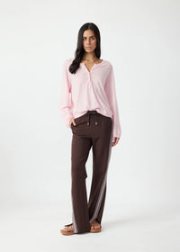 Rylee Knit Button Top - Rosewater
