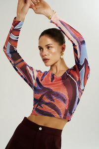 LS Off Shoulder Top - Bordeaux