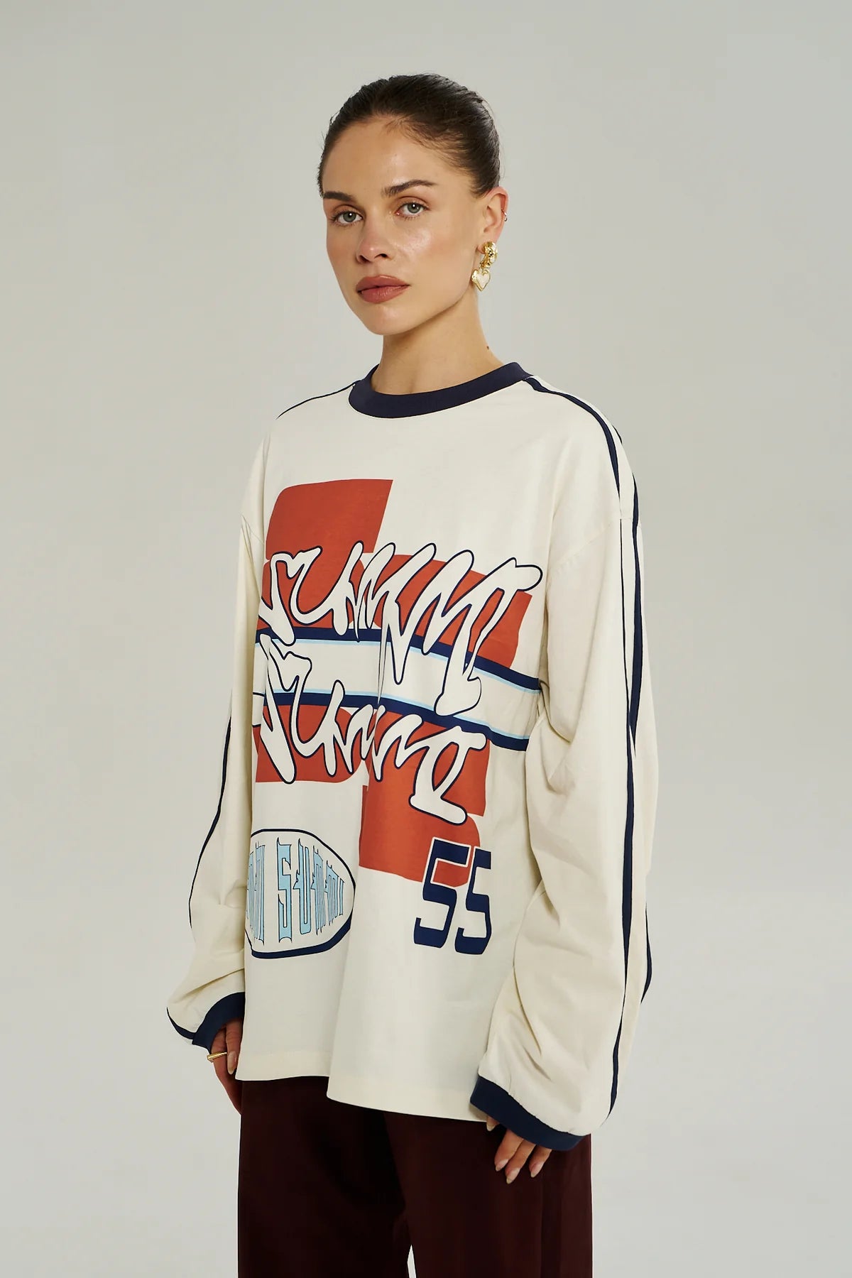 Bleu 55 LS  Tee - Vintage White