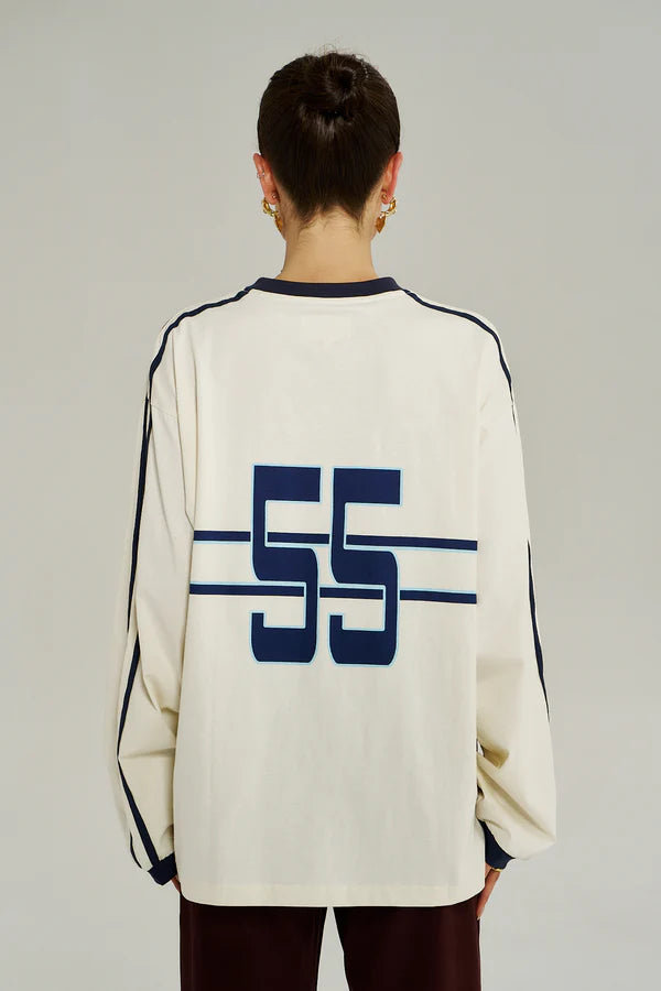 Bleu 55 LS  Tee - Vintage White