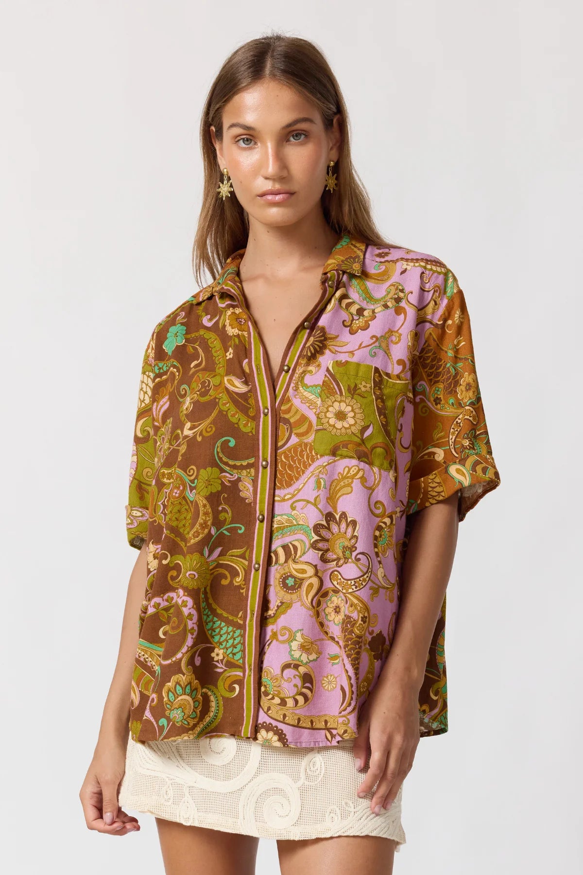 Sami Shirt - Mulberry. Nine Live Bazaar