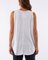 Scoop Tank - White. Elm