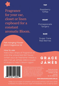 Bloom Collection - Raspberry & Pomegranate Felt Air Freshener