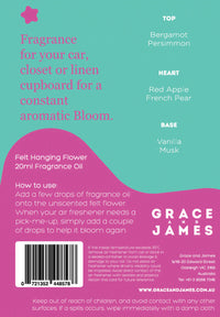 Bloom Collection - Persimmon & Vanilla - Felt Air Freshener