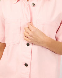 Simi Denim Shirt - Pink. All About Eve