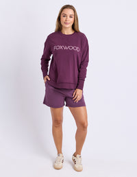 Simplified Metallic Crew - Plum. Foxwood