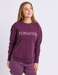 Simplified Metallic Crew - Plum. Foxwood