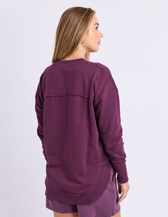 Simplified Metallic Crew - Plum. Foxwood