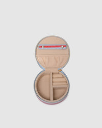 Sisco Stripe Jewellery Box - Red/Sky Blue