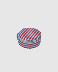 Sisco Stripe Jewellery Box - Red/Sky Blue