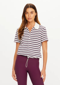 Sophie Cropped Polo - Shirt. The Upside