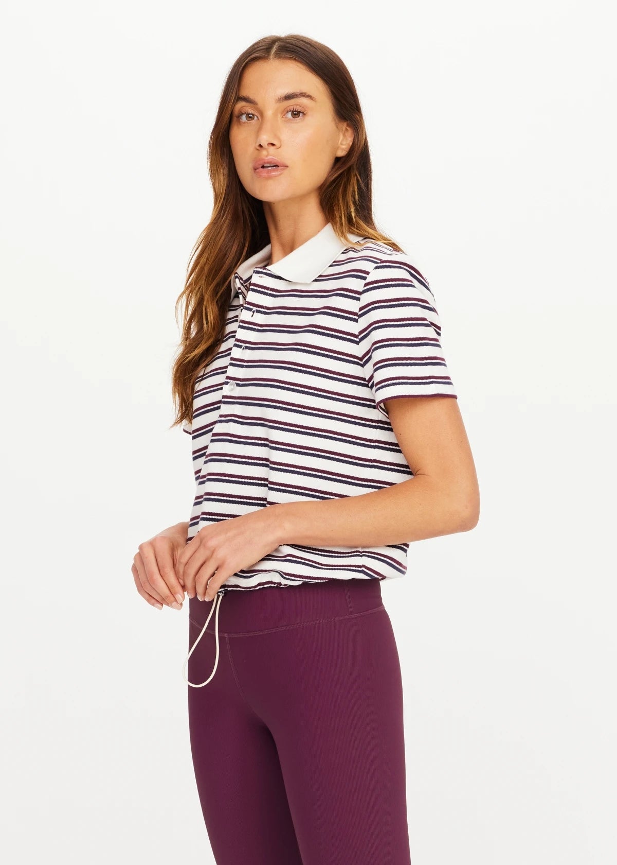 Sophie Cropped Polo - Shirt. The Upside