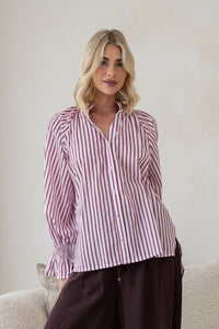 Sorrento Shirt - Pink/Wine. Sare Store