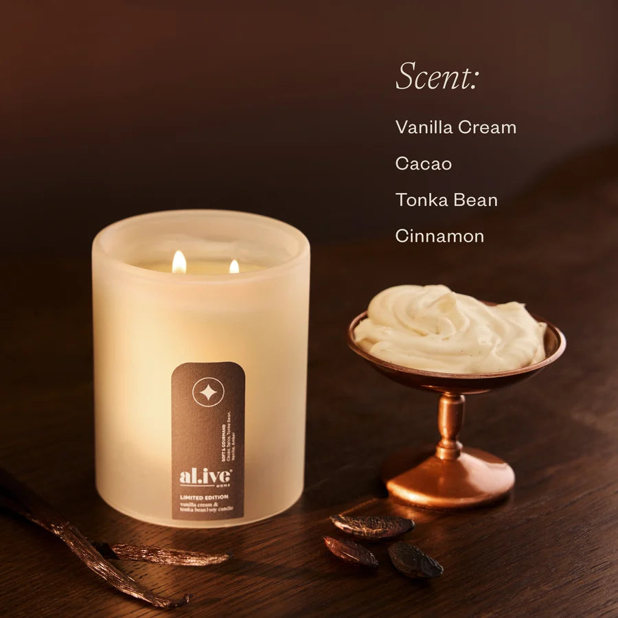 Soy Candle – Vanilla Cream and Tonka Bean