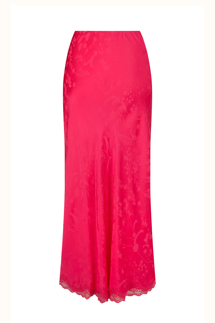 Boudoir Bias Skirt - Fuchsia - Pink