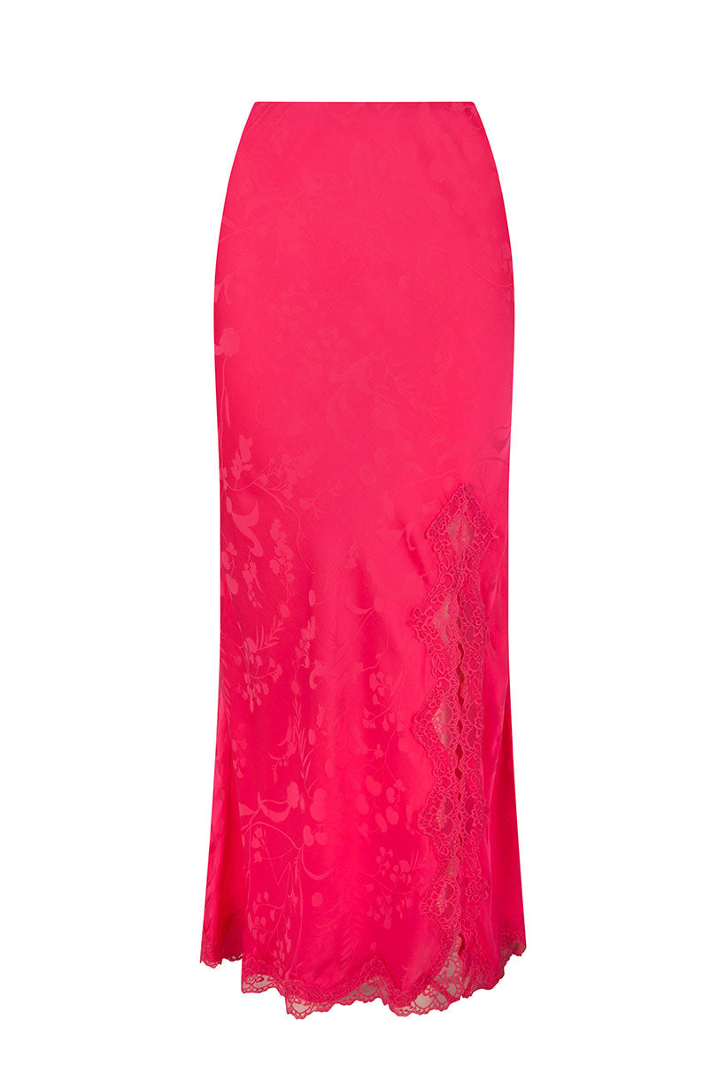 Boudoir Bias Skirt - Fuchsia - Pink