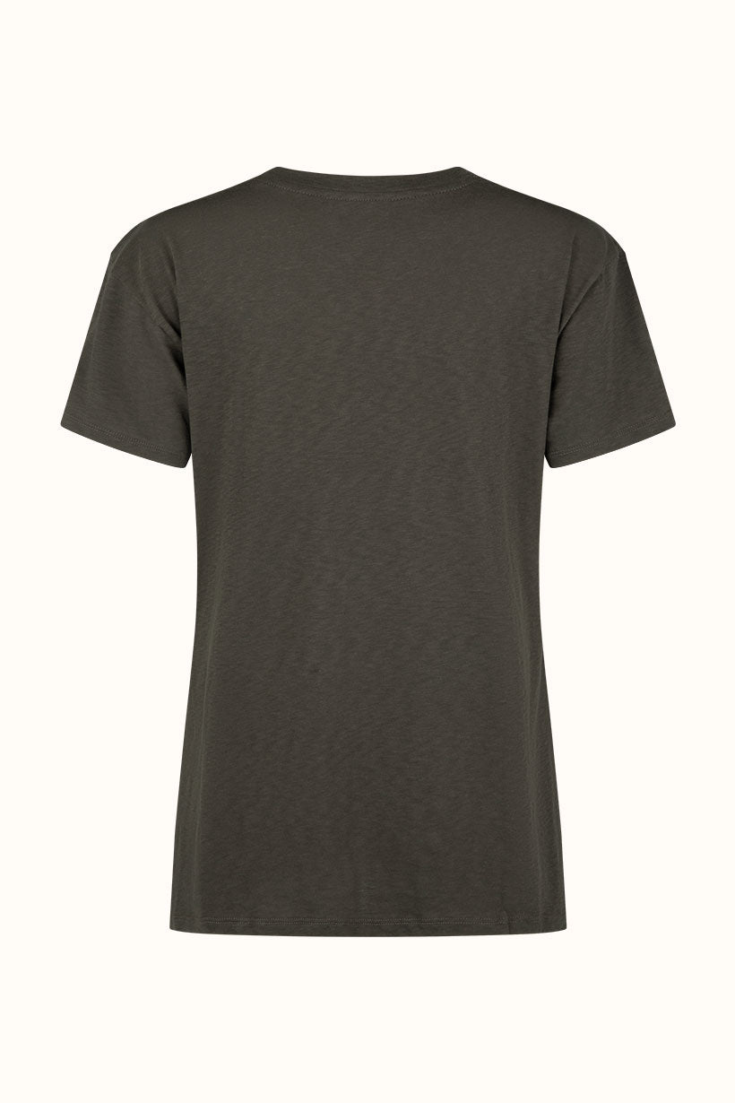 Coco Cantina Biker Tee - Charcoal