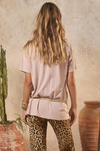 Coco Cantina Biker Tee - Taupe