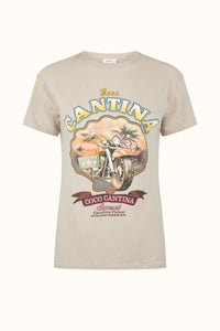 Coco Cantina Biker Tee - Taupe