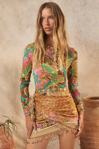 Lovers & Dreamers Mesh Long Sleeve Top - Cosmos Pink