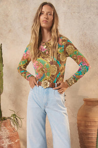 Lovers & Dreamers Mesh Long Sleeve Top - Cosmos Pink