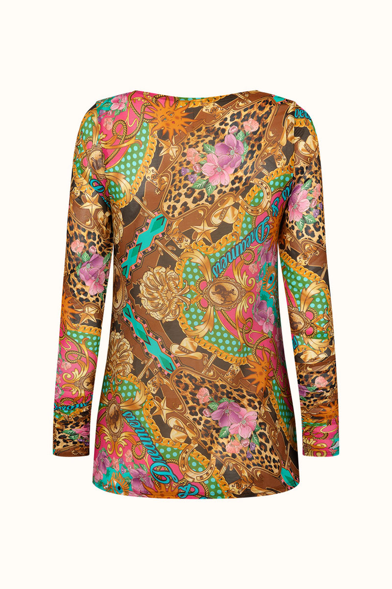 Lovers & Dreamers Mesh Long Sleeve Top - Cosmos Pink