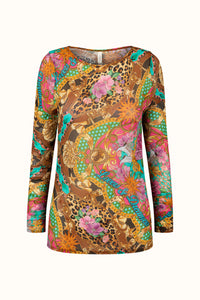 Lovers & Dreamers Mesh Long Sleeve Top - Cosmos Pink