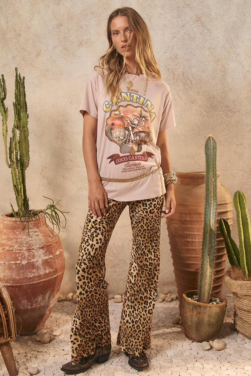 Samantha Bias Pant - Vintage Leopard