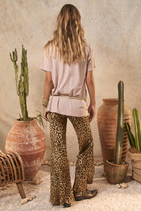Samantha Bias Pant - Vintage Leopard