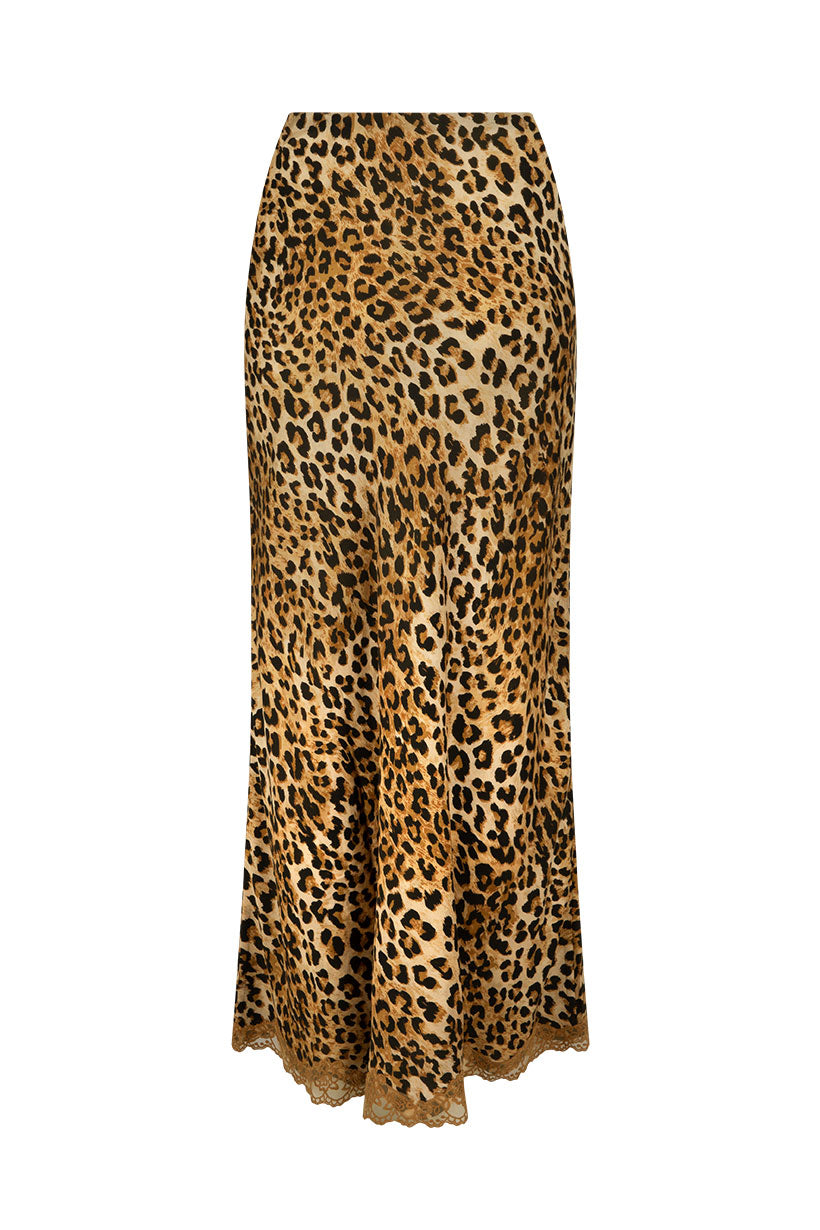 Spell Samantha Bias Skirt - Vintage Leopard
