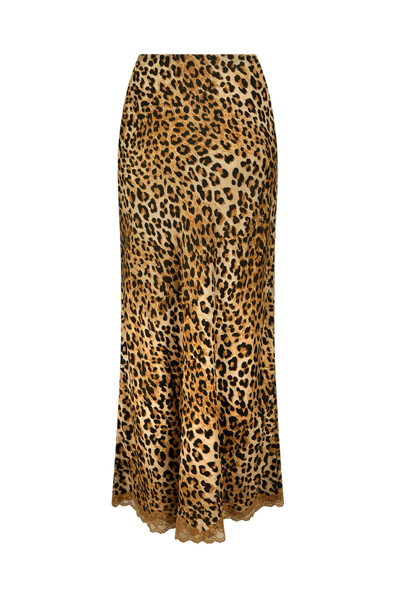 Spell Samantha Bias Skirt - Vintage Leopard