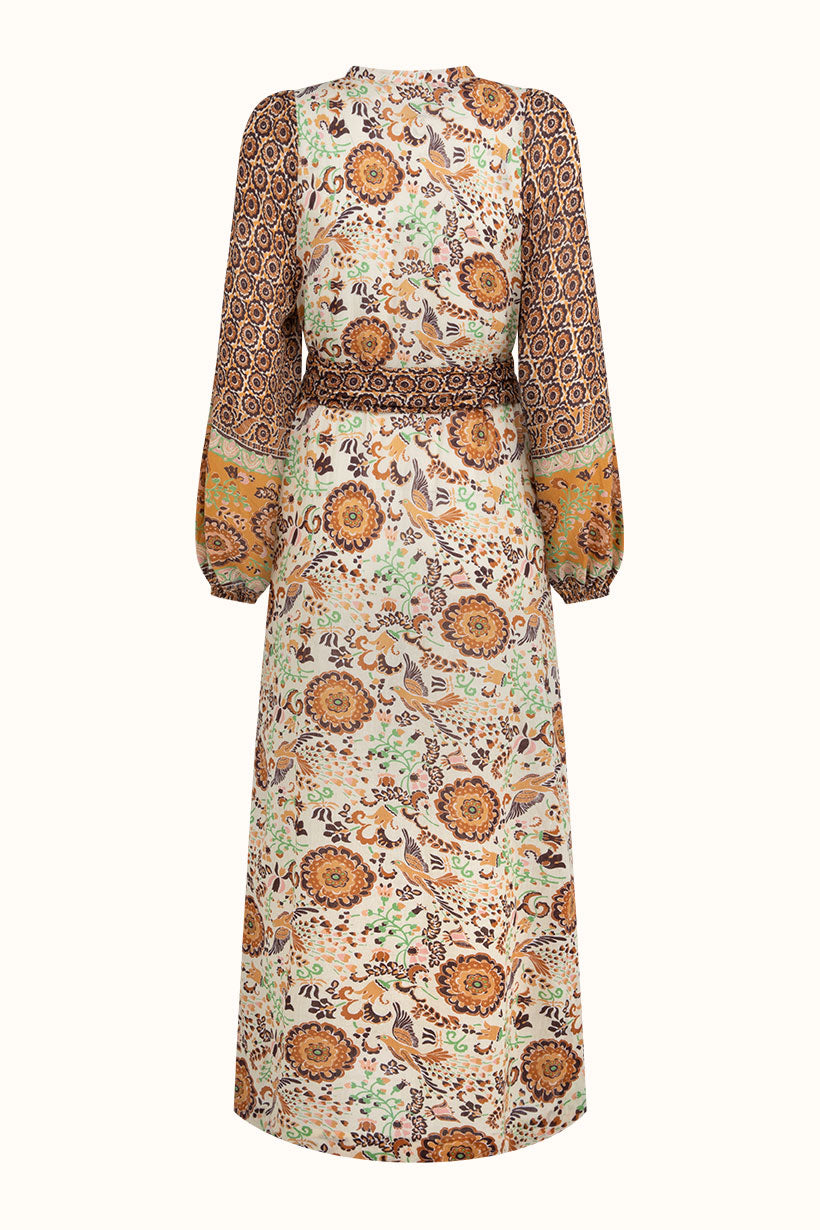 Sannah Boho Maxi Dress - Golden Ochre