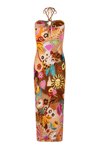 Birth of Venus Strapless Dress - Caramel