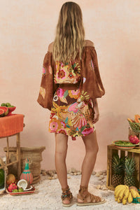Birth of Venus Tunic Dress - Caramel