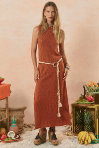 Rhodes Knit Maxi Dress - Cinnamon