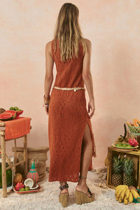 Rhodes Knit Maxi Dress - Cinnamon