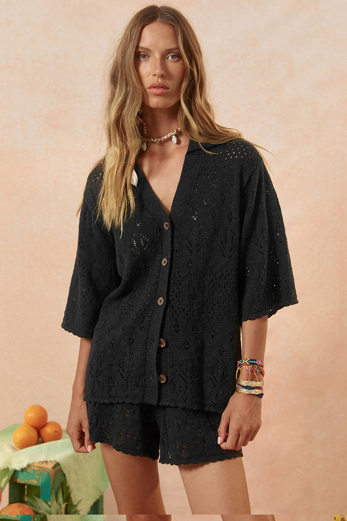 Rhodes Knit Shirt - Onyx