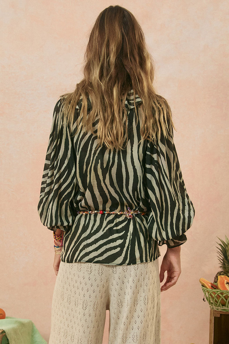 Zevra Blouse - Washed Charcoal