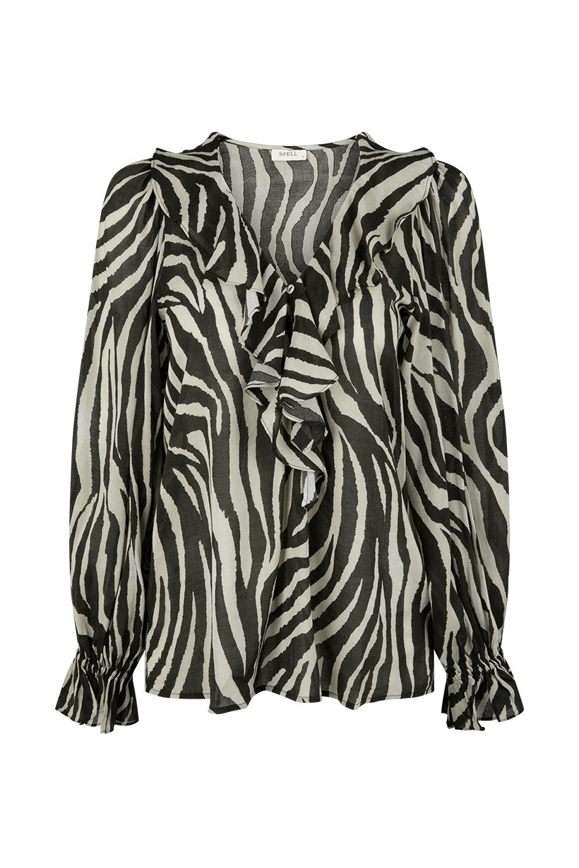 Zevra Blouse - Washed Charcoal