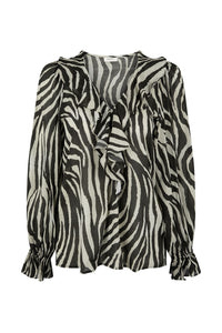 Zevra Blouse - Washed Charcoal
