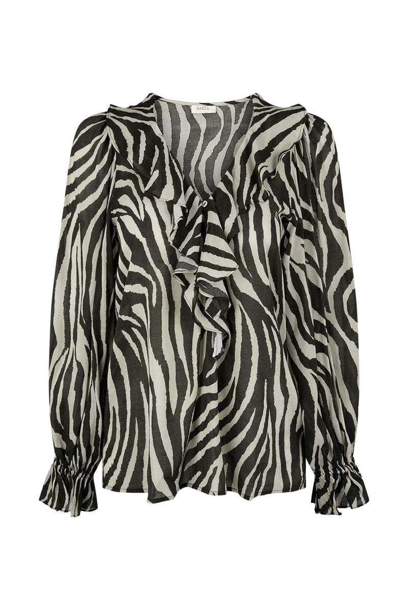 Zevra Blouse - Washed Charcoal